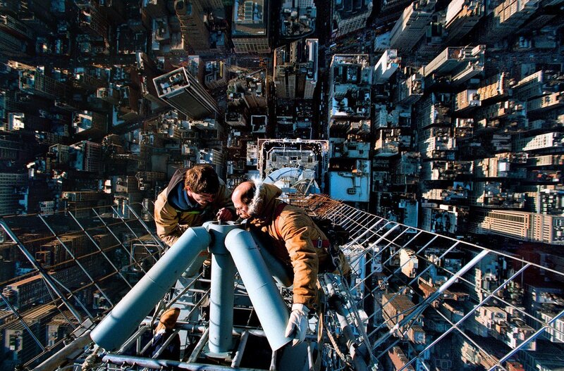 Workers on a skyscraper