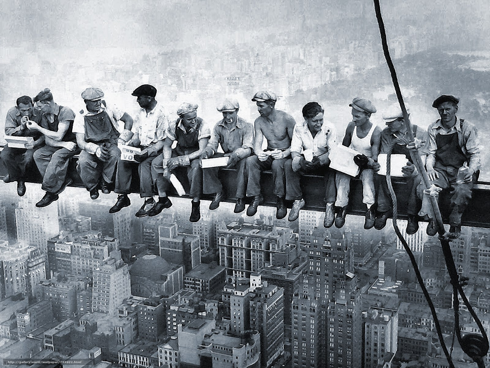 Workers on a steel beam