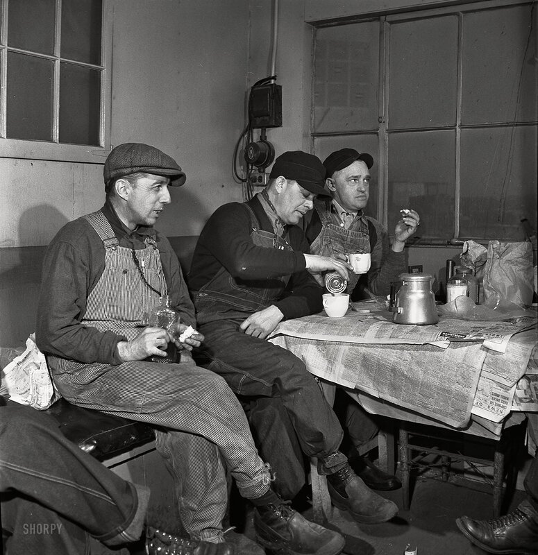 Workers taking a break