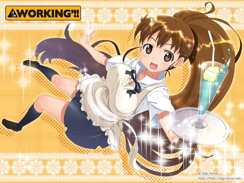 Working!! anime character illustration