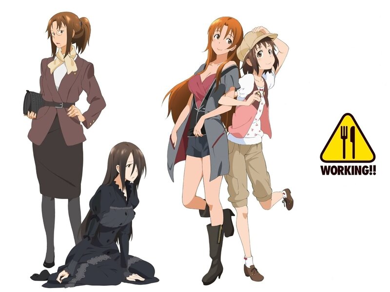 Working!! anime characters