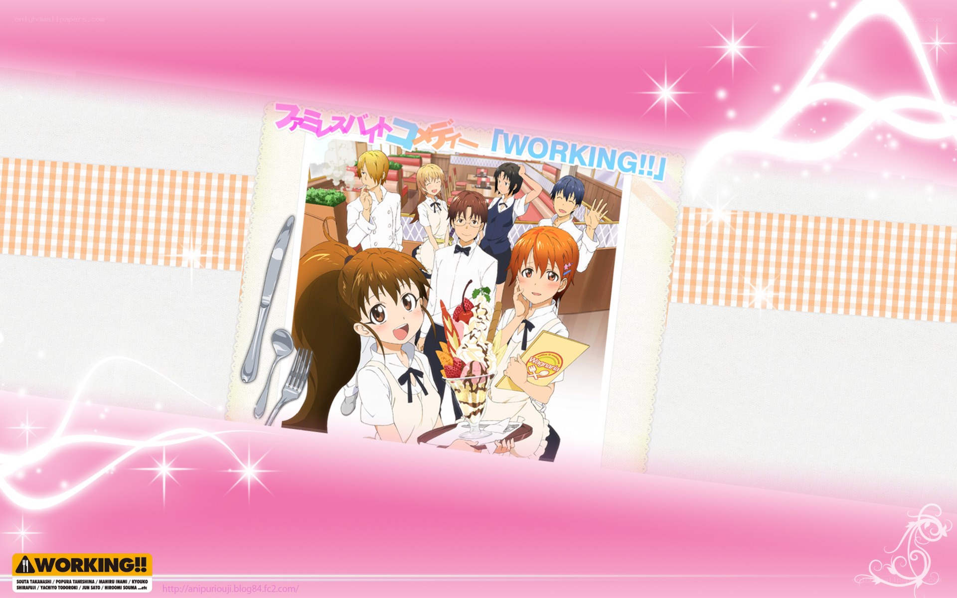 Working!! anime wallpaper