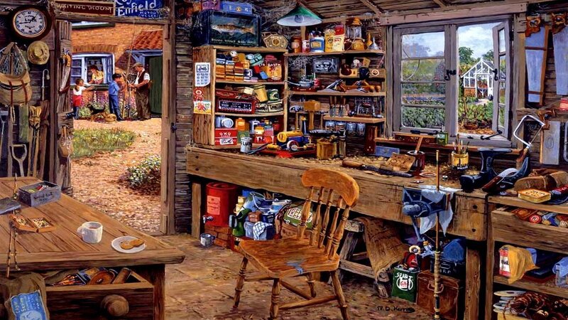 Workshop Interior — Brown