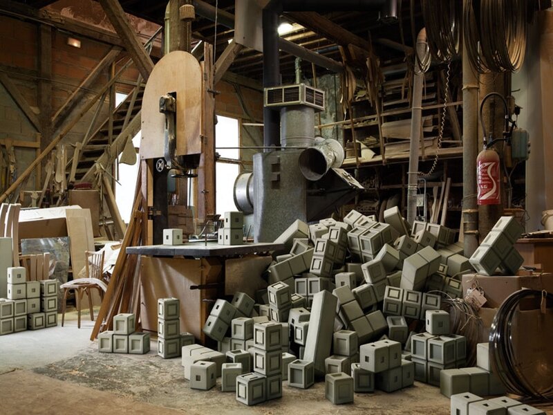 Workshop with Concrete Blocks — Gray