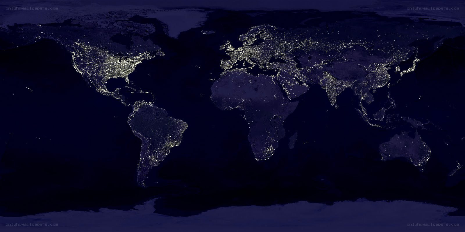 World at Night from Space