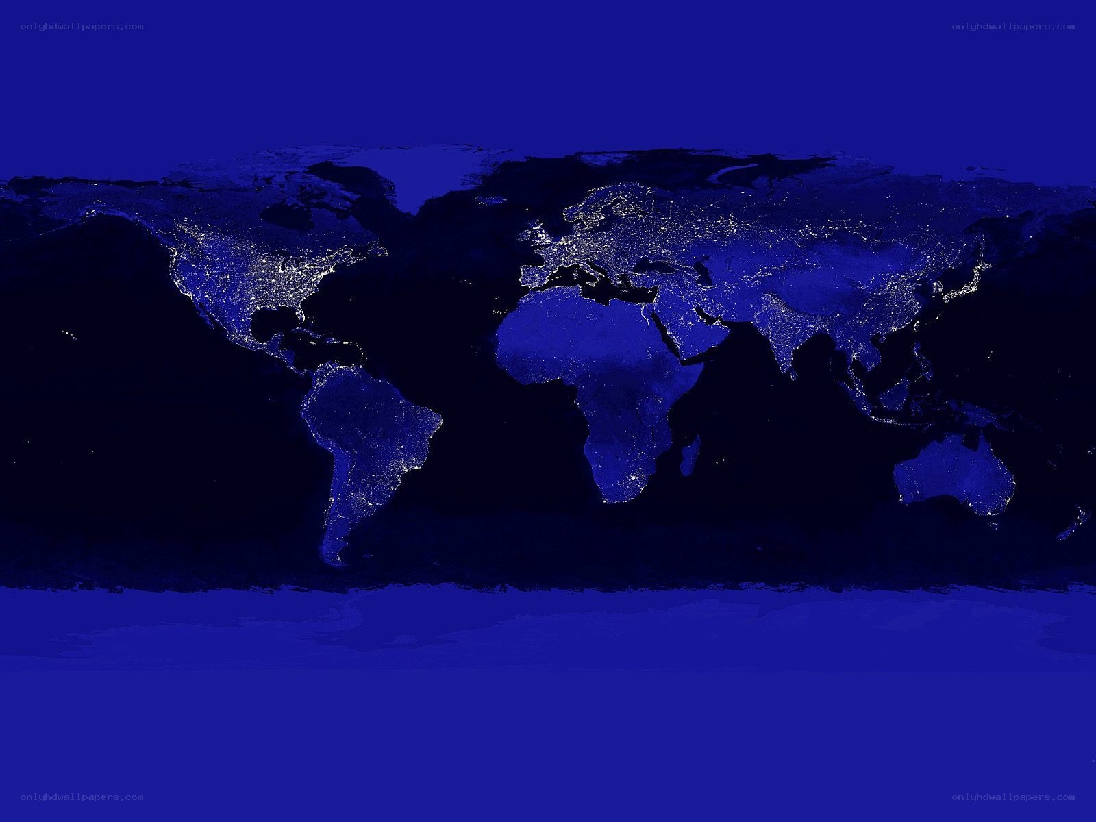 World at night map
