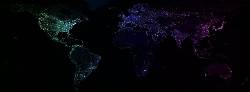 World at night map