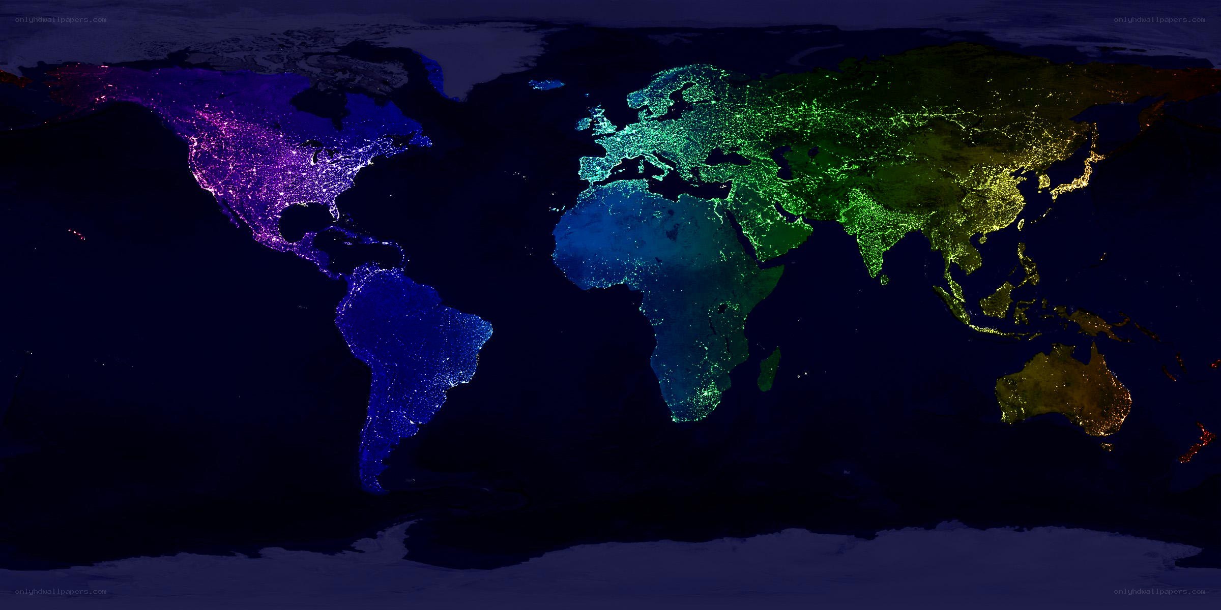 World at Night Satellite Map