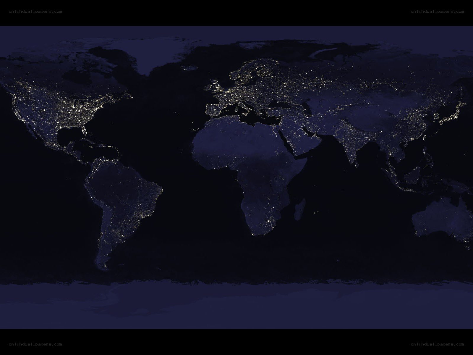 World at Night Satellite View