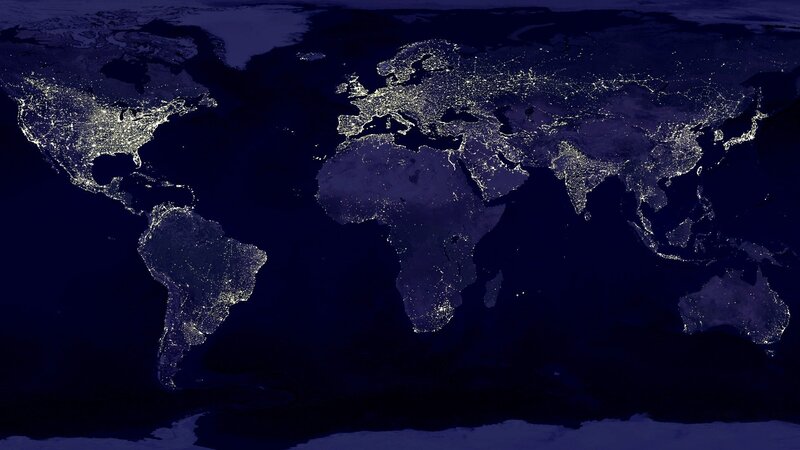 World at Night Satellite View