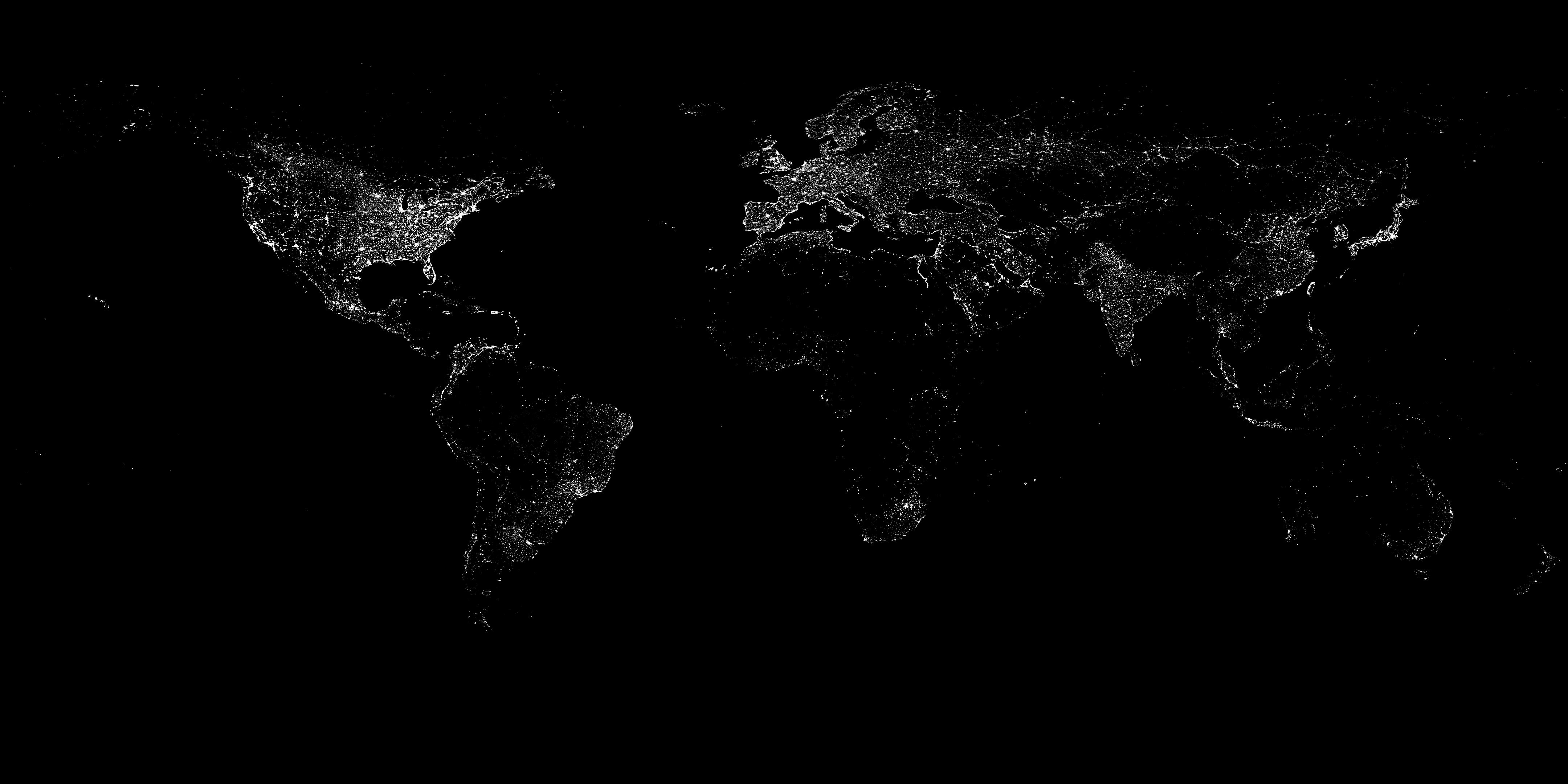World at Night Satellite View