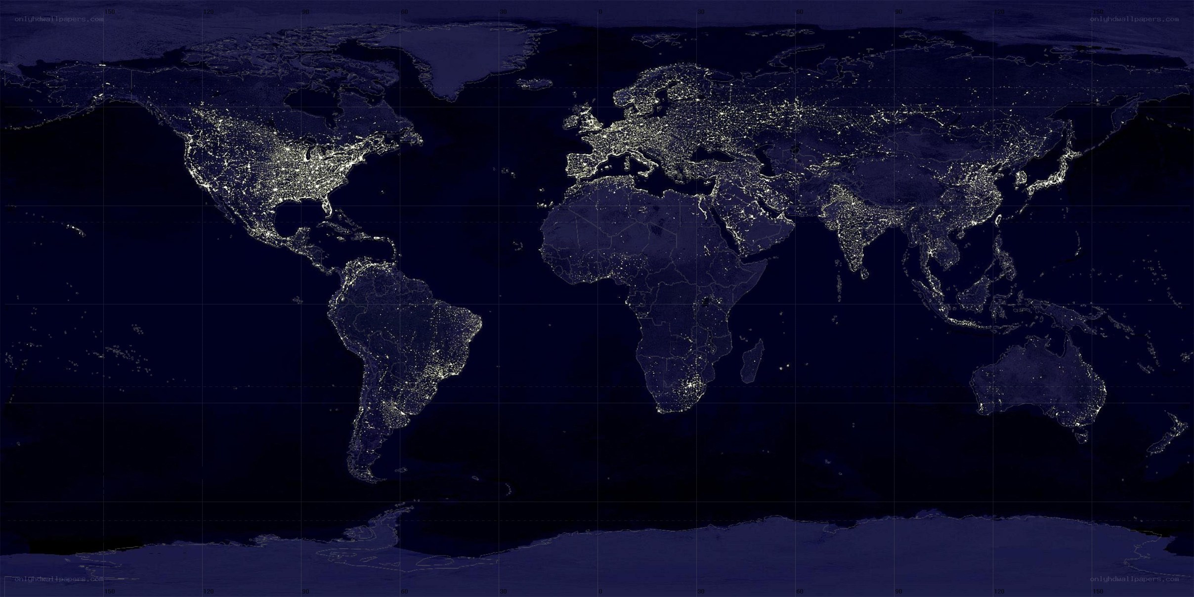 World at Night Satellite View