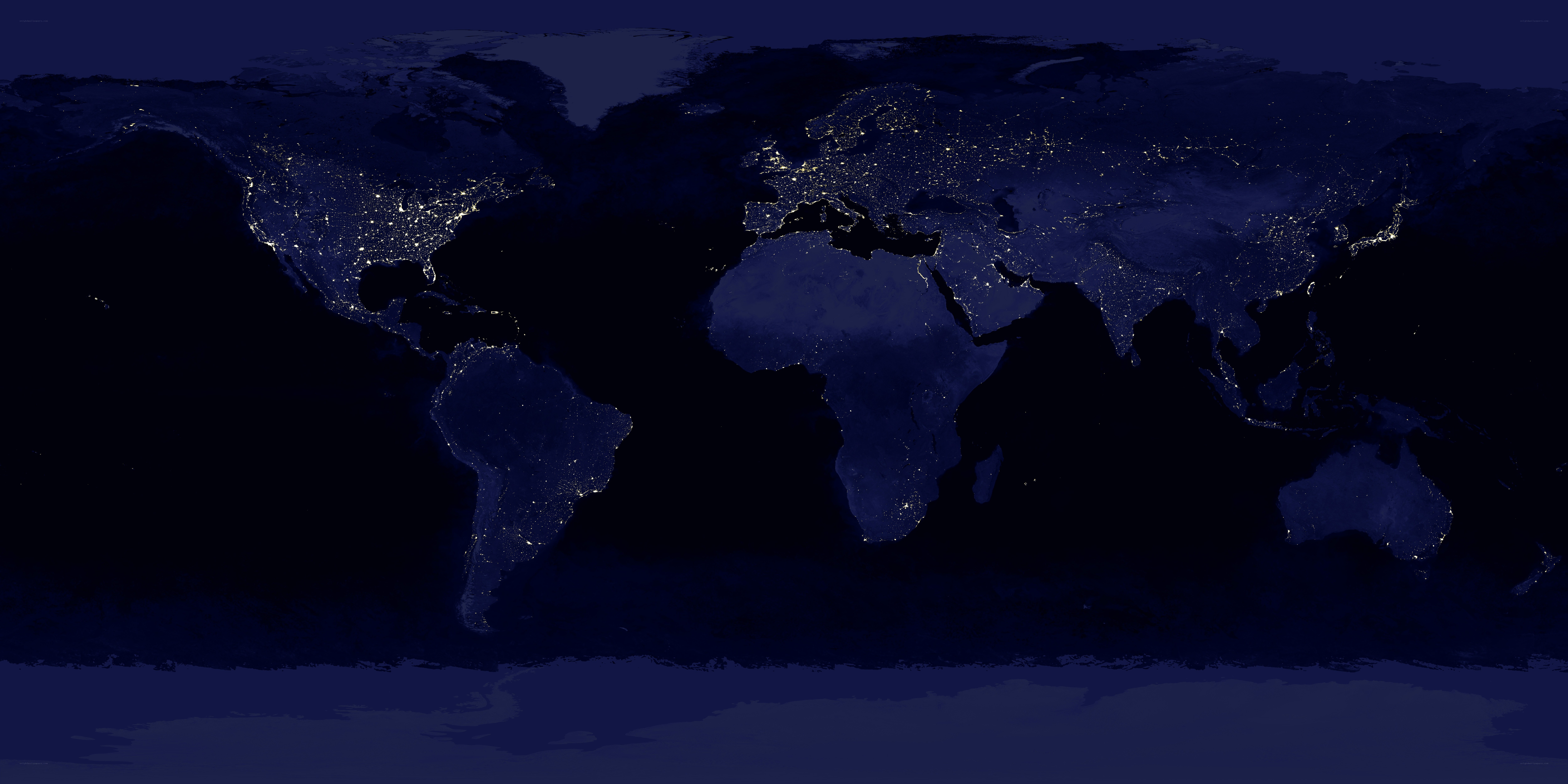 World at Night Satellite View