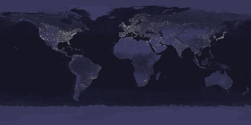 World at Night Satellite View