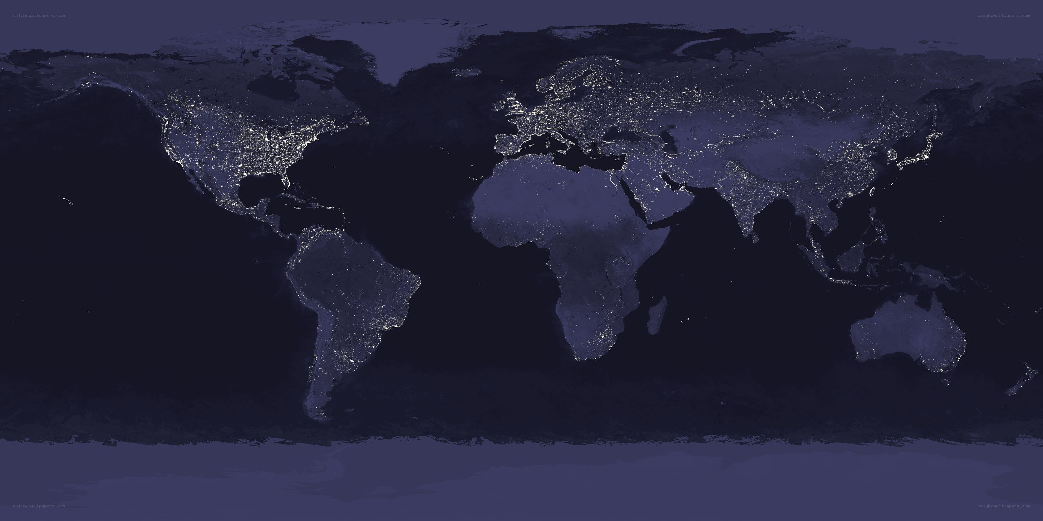 World at Night Satellite View