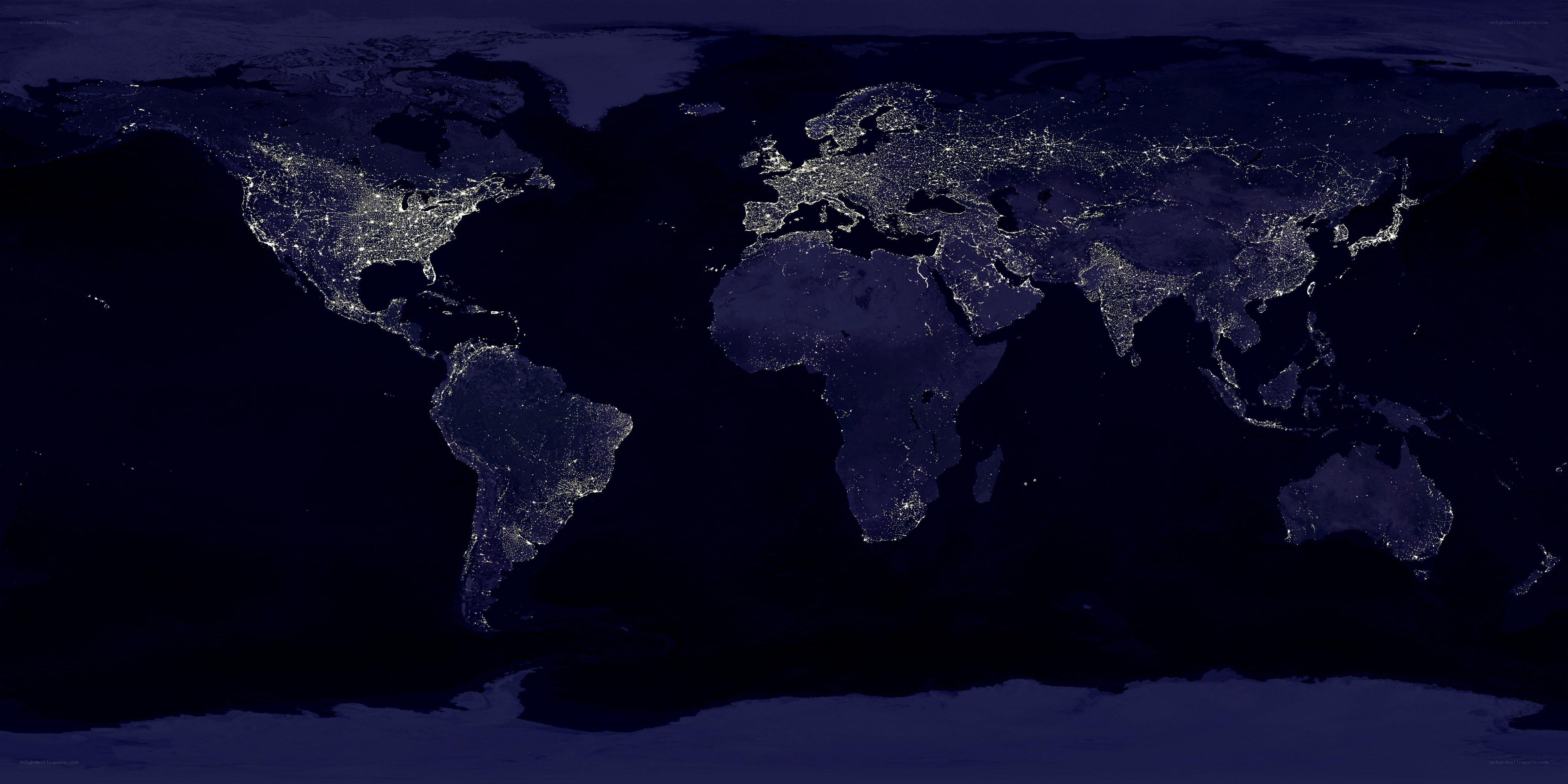 World at Night Satellite View