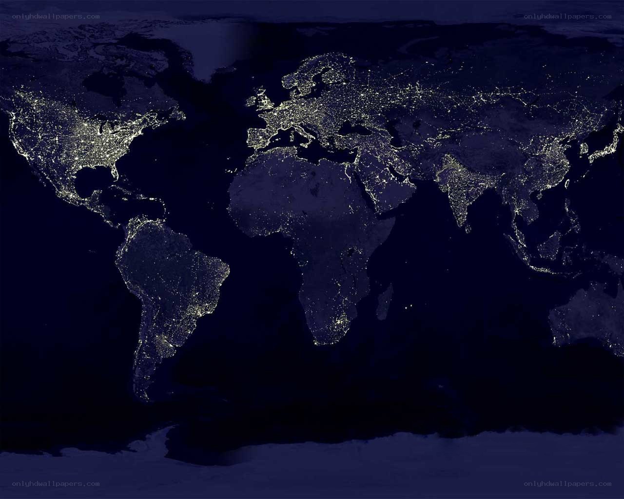 World at Night Satellite View