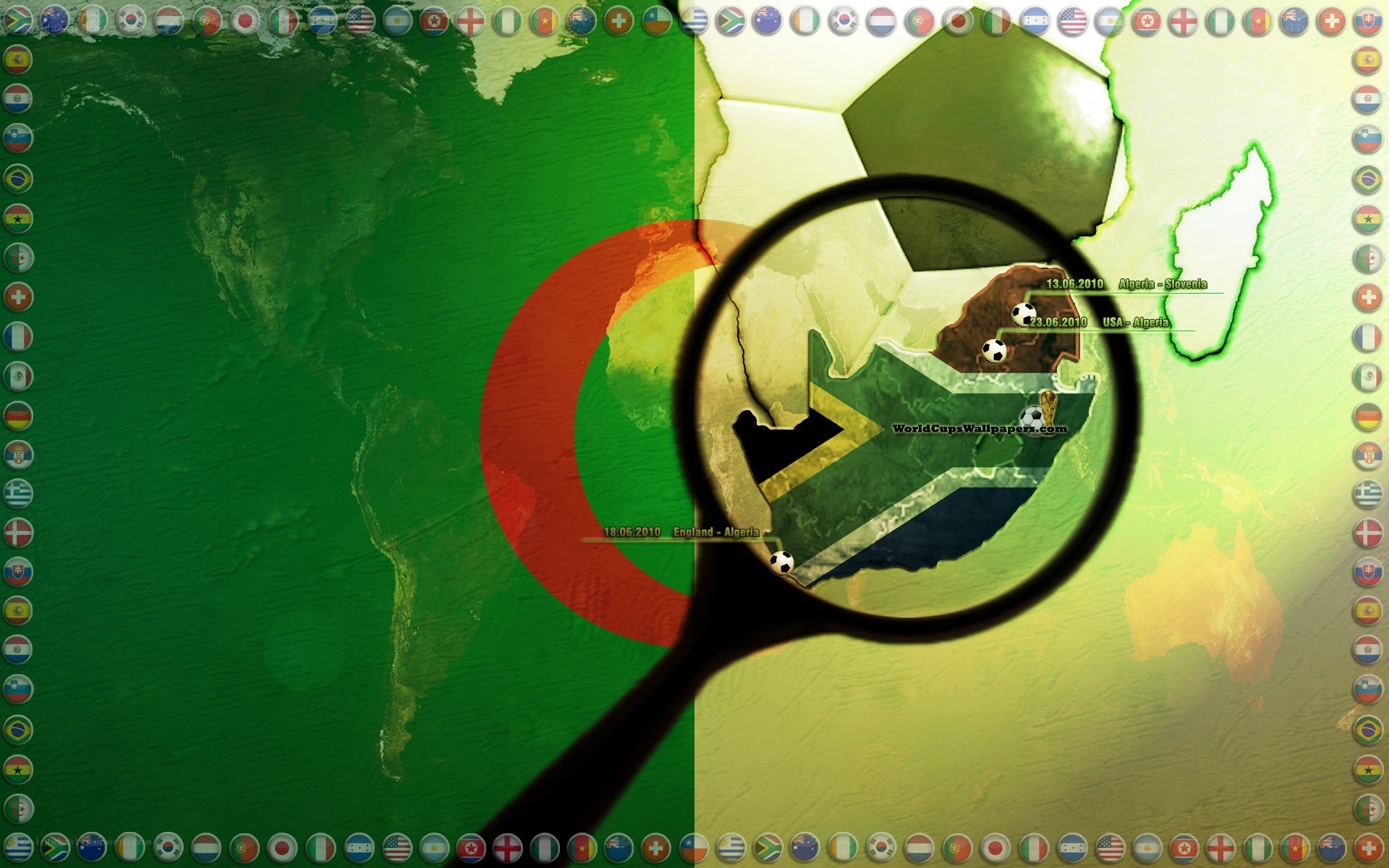World Cup football map