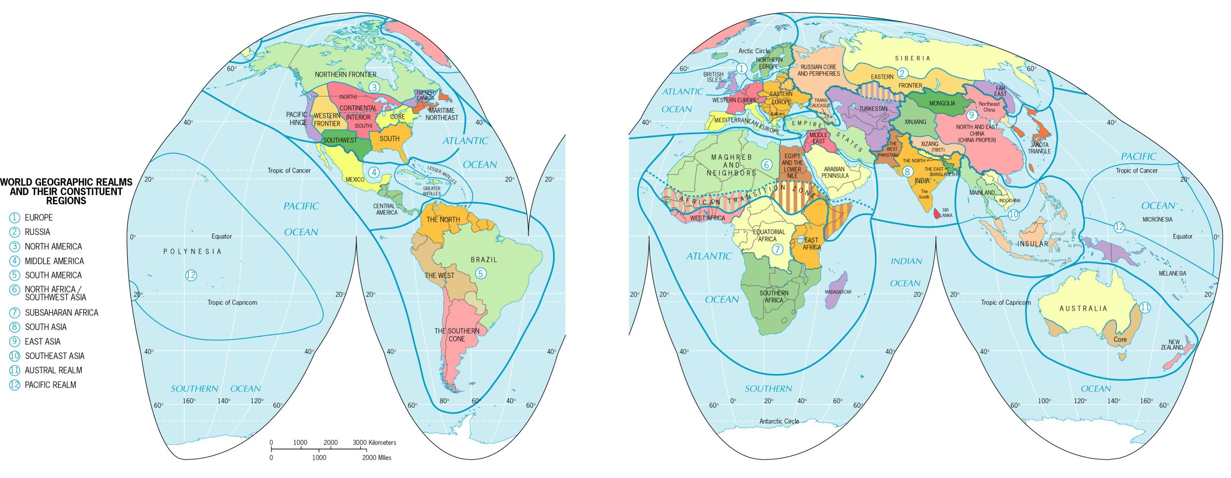 World Geographic Realms Map