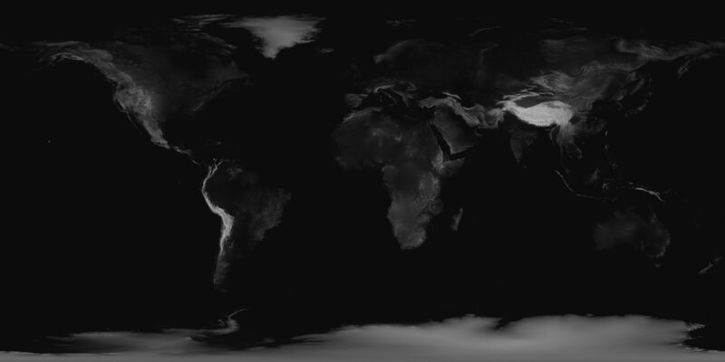 World map at night