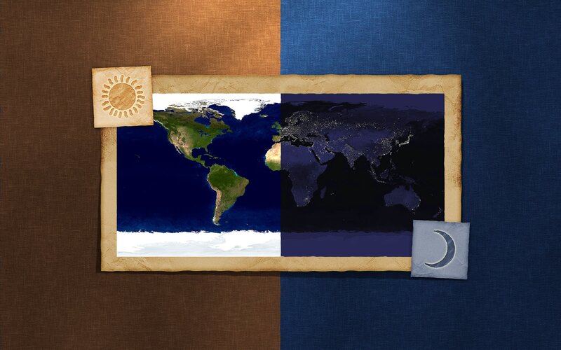 World Map Day Night