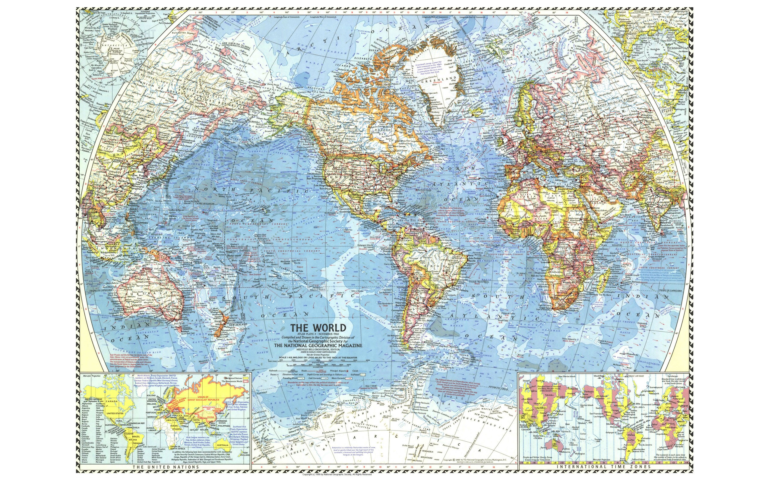 World map from National Geographic