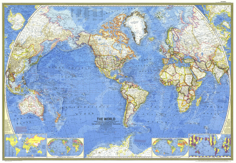 World map from National Geographic
