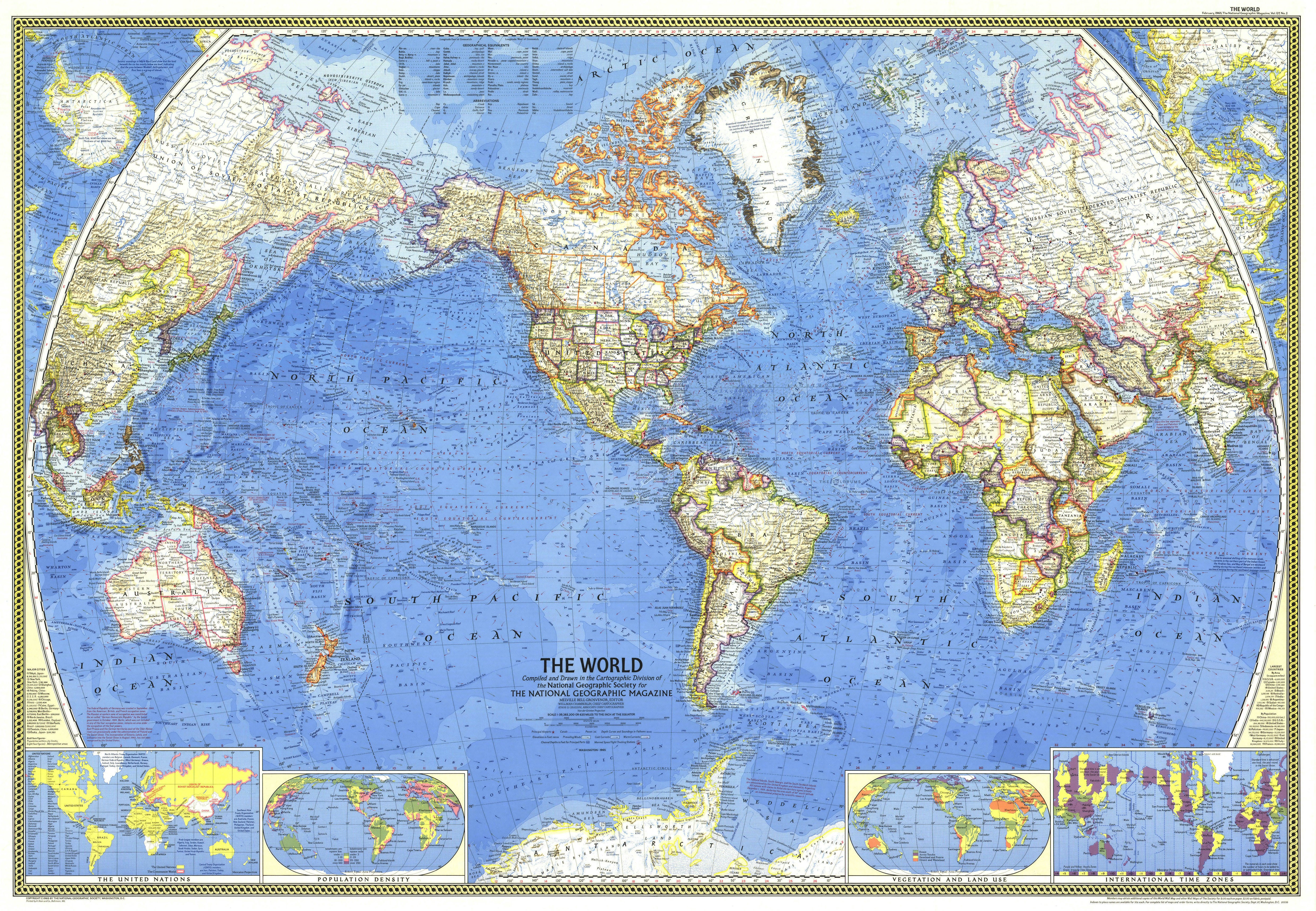 World map from National Geographic