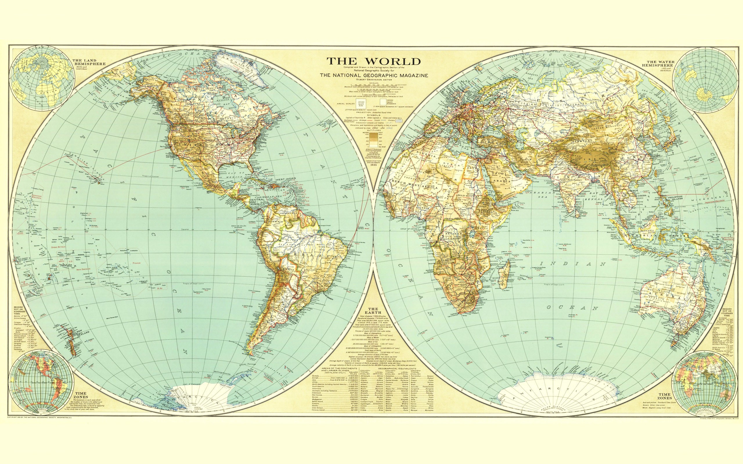 World map from National Geographic