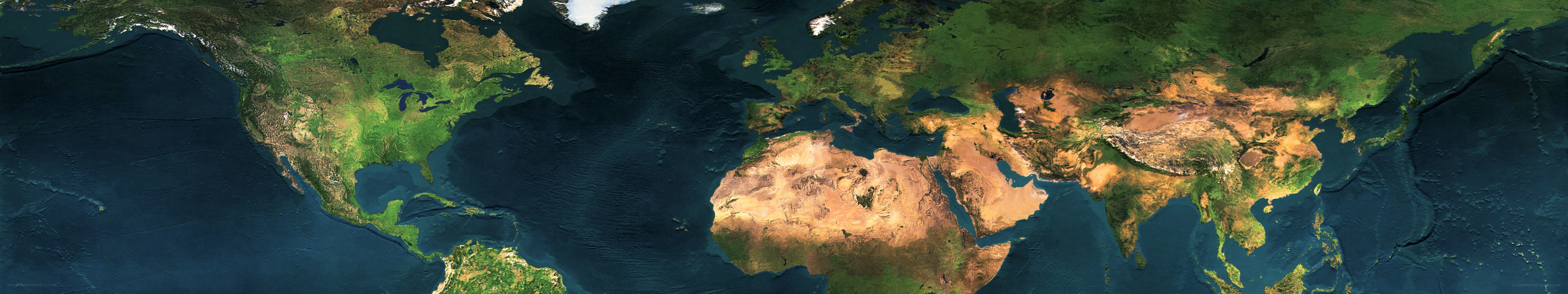 world map from space
