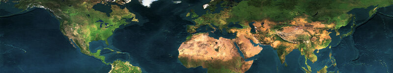 World Map from Space — Continents