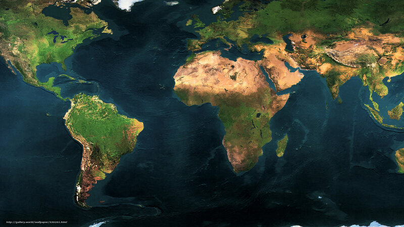 World Map from Space — Green, Serene