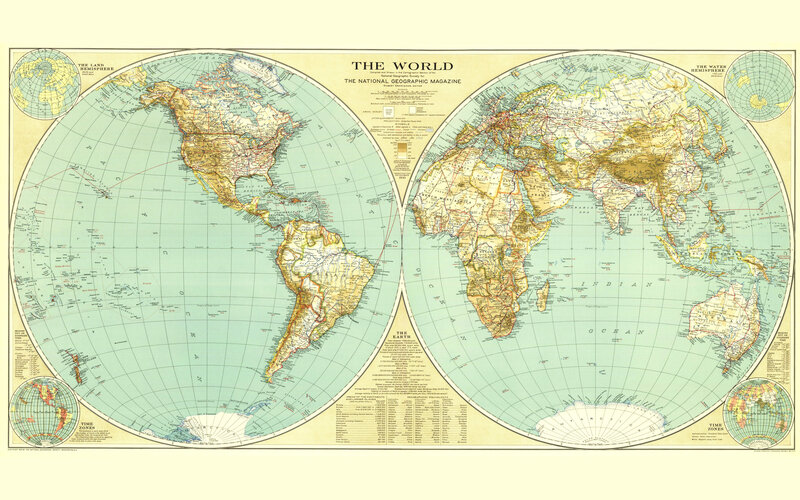 World Map — Green