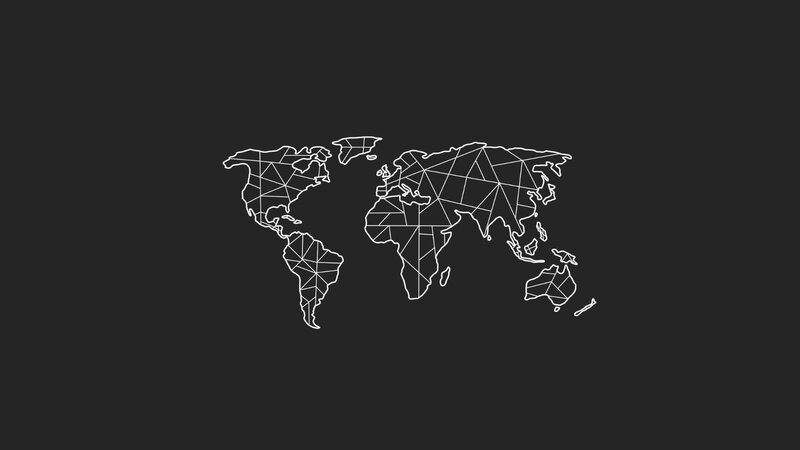 World Map Illustration — Black