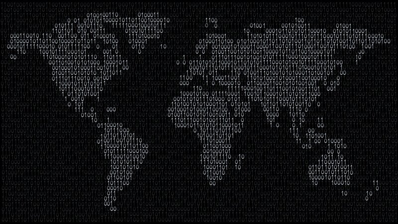 World Map in Binary
