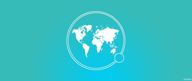World Map in Circle