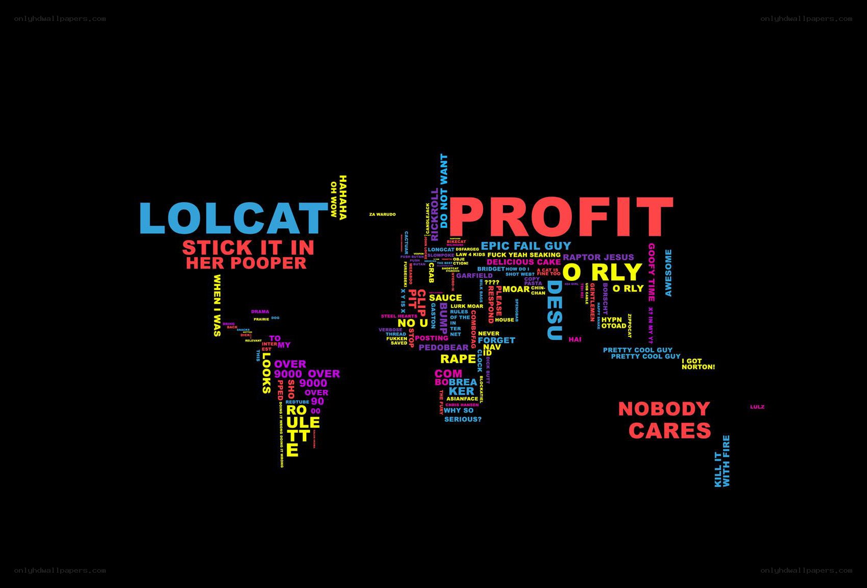 World map made of internet memes