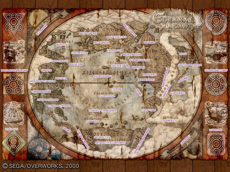 World Map of a Fantasy Realm — Brown