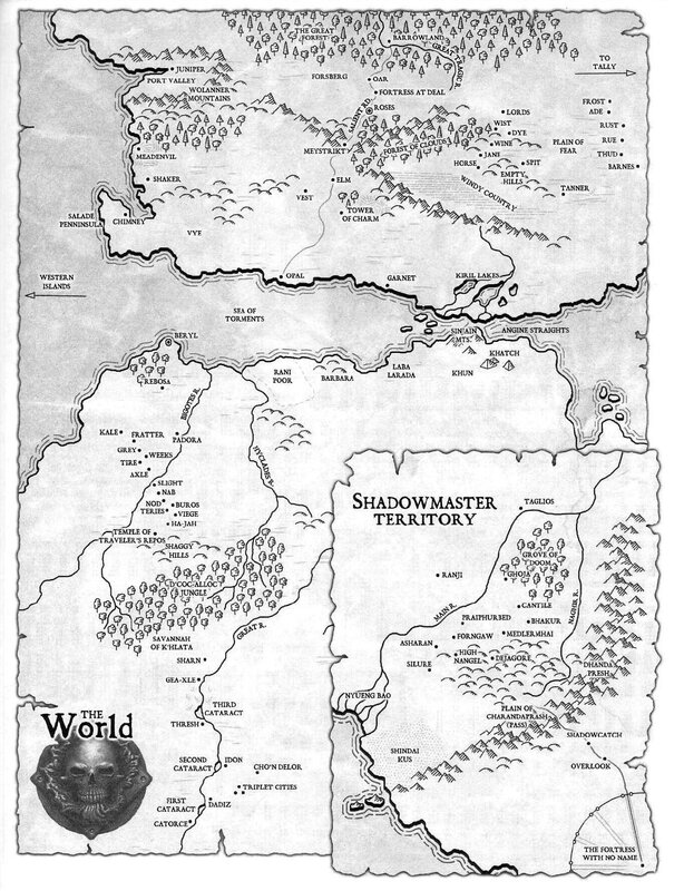 World map of a fantasy realm