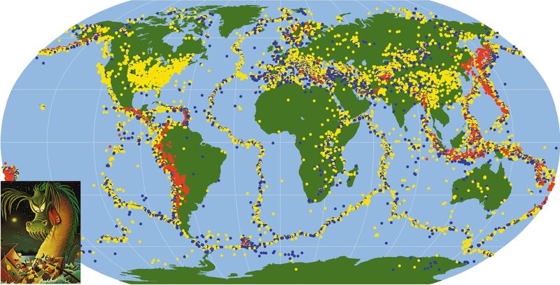 World map of earthquakes
