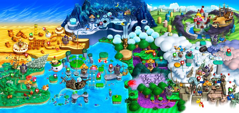 World Map of Mario Game