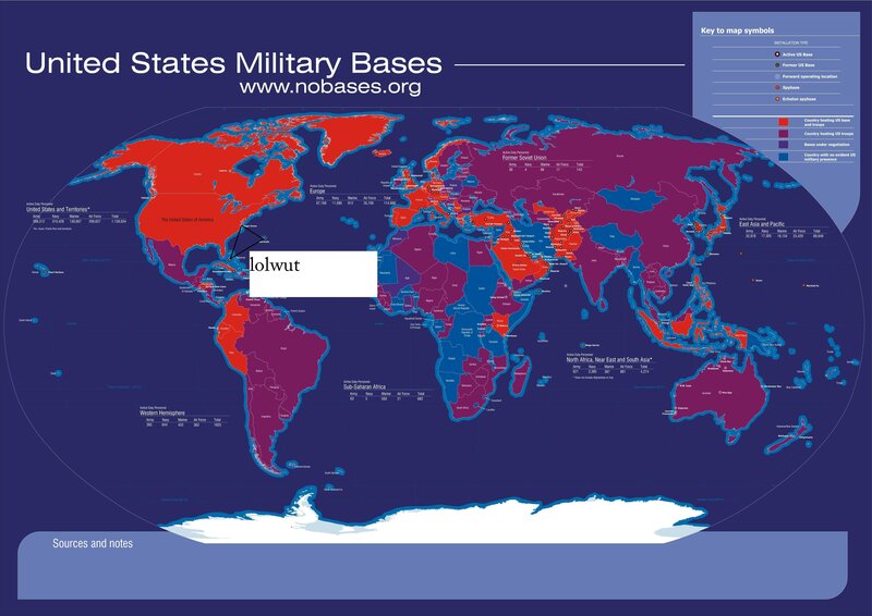 World Map of Military Bases