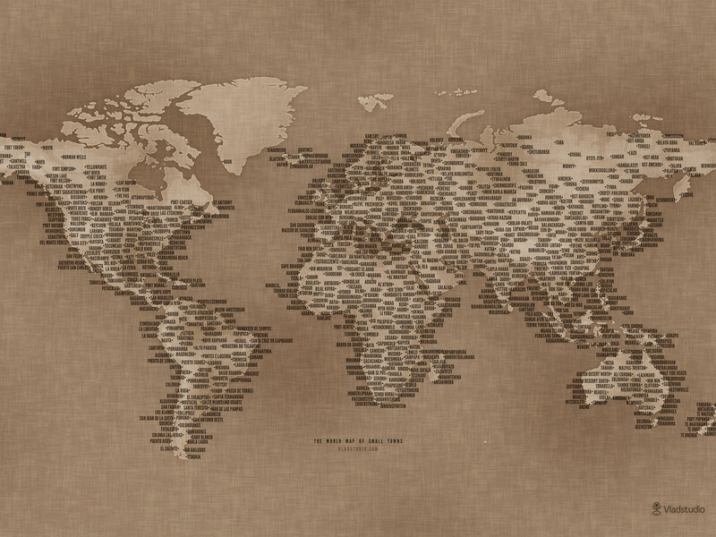 World Map of Small Towns
