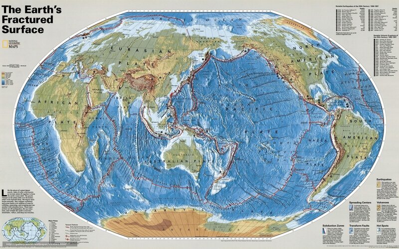 World Map of Tectonic Plates