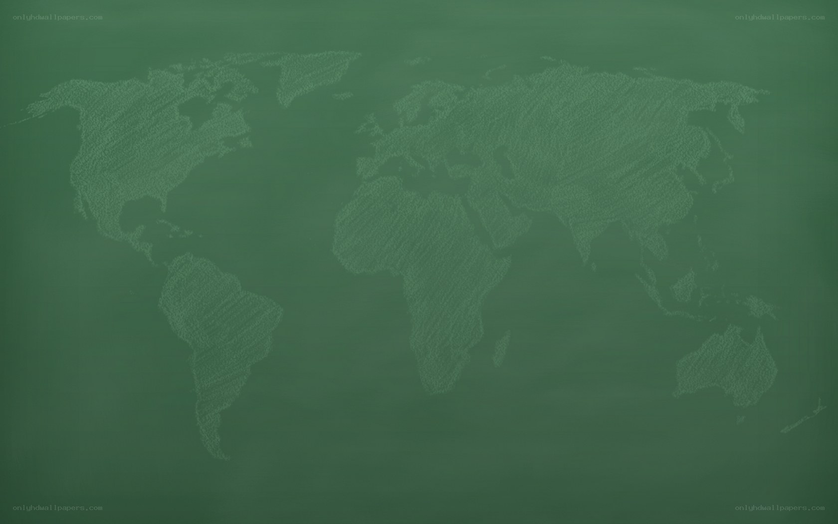 world map on chalkboard