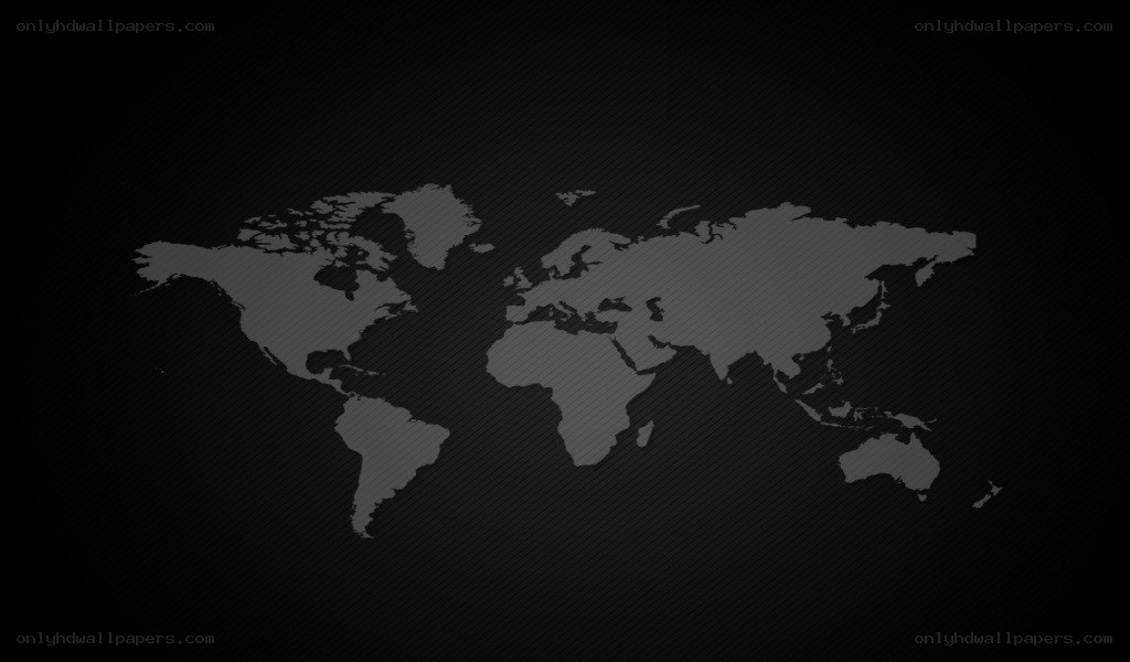 world map on dark background