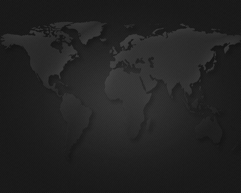 World Map on Dark Background — Black, Minimalist