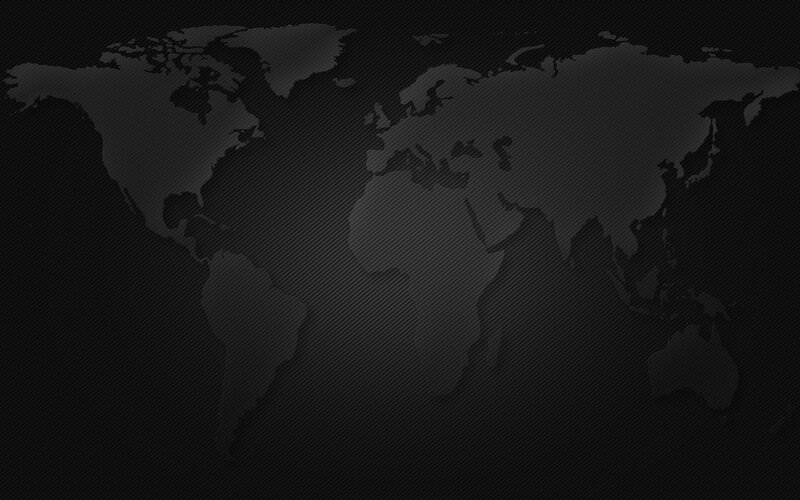 World Map on Dark Background — Black, Neutral