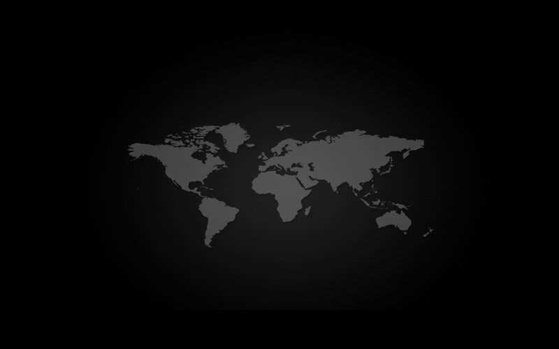 world map on dark background