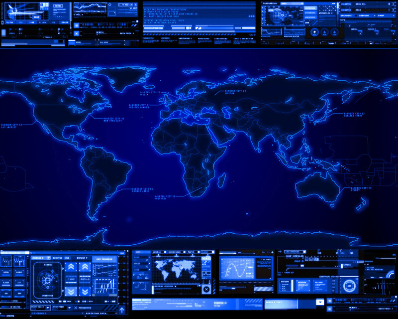 World Map on Digital Interface